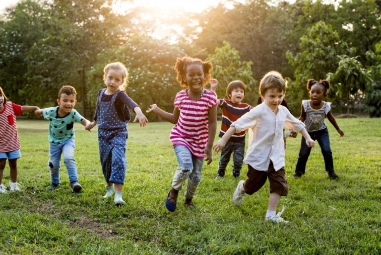 children playing outdoors