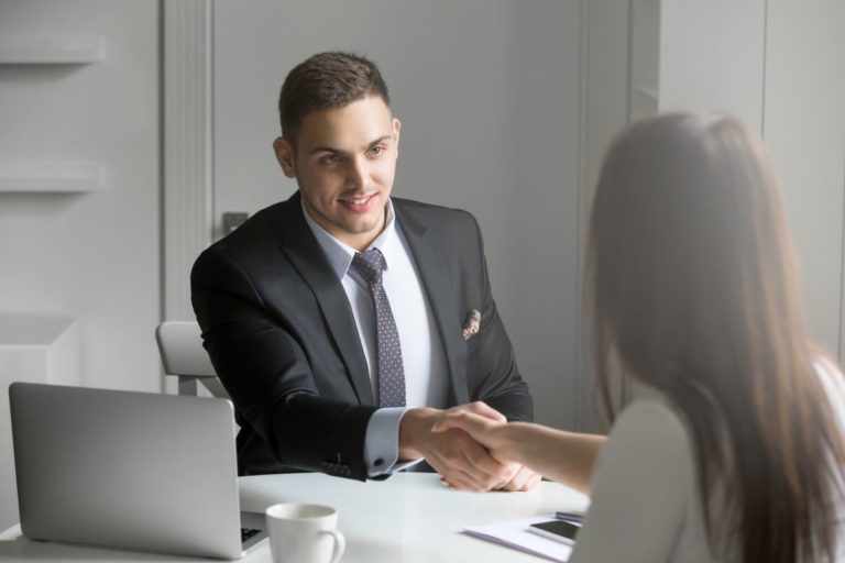 woman accepted in job interview